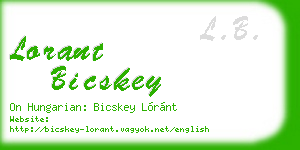 lorant bicskey business card